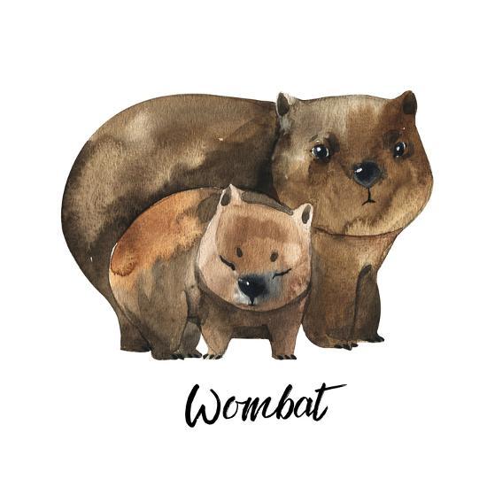 australian animals watercolor illustration