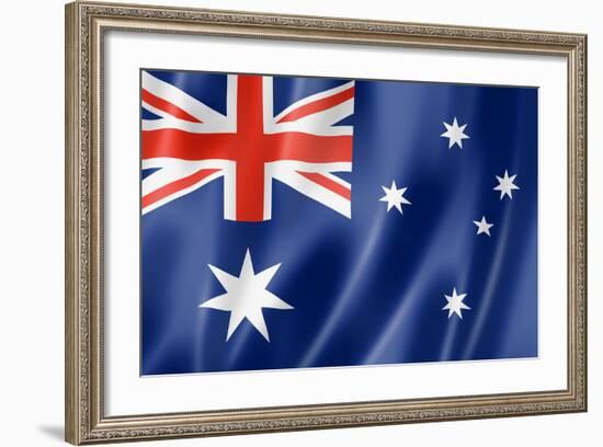 Australian Flag-daboost-Framed Art Print