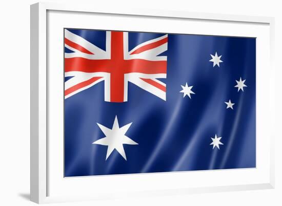 Australian Flag-daboost-Framed Art Print