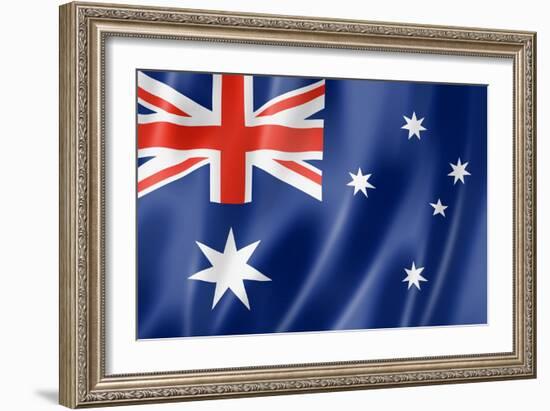 Australian Flag-daboost-Framed Art Print