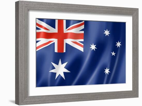 Australian Flag-daboost-Framed Art Print