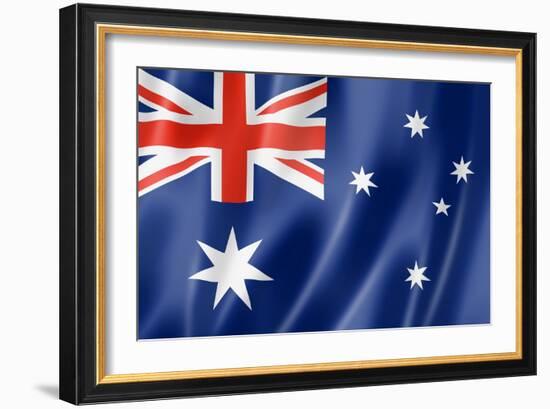 Australian Flag-daboost-Framed Art Print