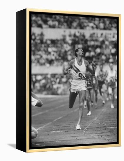 Australian Herb Elliot, Winning Men's 1500 Meter Race, at Olympics-George Silk-Framed Premier Image Canvas