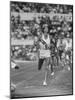 Australian Herb Elliot, Winning Men's 1500 Meter Race, at Olympics-George Silk-Mounted Premium Photographic Print