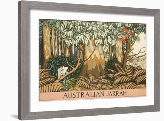 Australian Jarrah Travel Poster-null-Framed Giclee Print