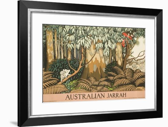 Australian Jarrah Travel Poster-null-Framed Giclee Print