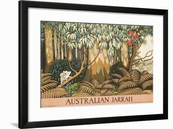 Australian Jarrah Travel Poster-null-Framed Giclee Print