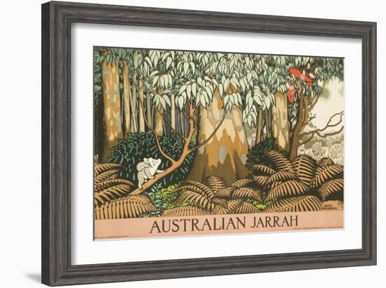 Australian Jarrah Travel Poster-null-Framed Giclee Print