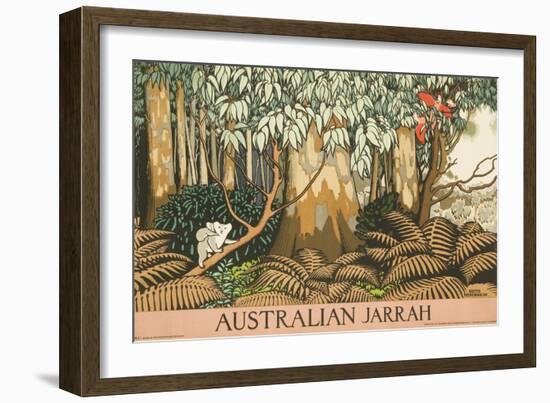 Australian Jarrah Travel Poster-null-Framed Giclee Print