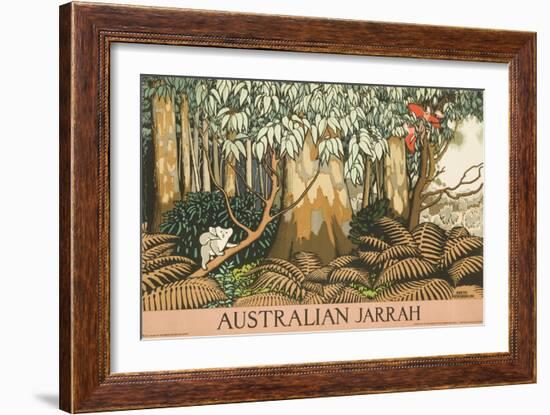 Australian Jarrah Travel Poster-null-Framed Giclee Print