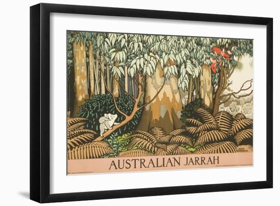Australian Jarrah Travel Poster-null-Framed Giclee Print