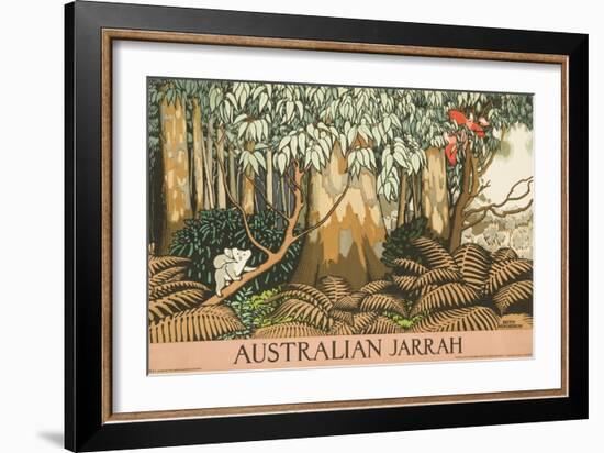 Australian Jarrah Travel Poster-null-Framed Giclee Print