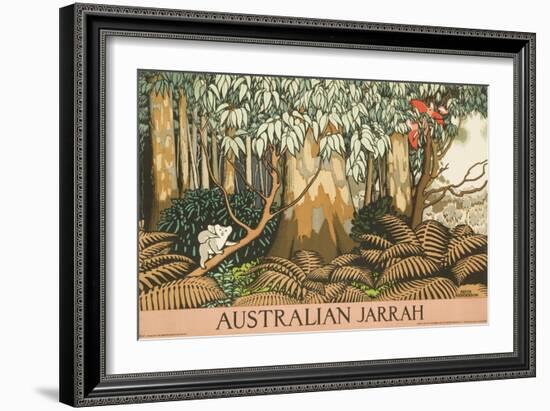 Australian Jarrah Travel Poster-null-Framed Giclee Print