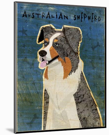 Australian Shepherd (Blue Merle)-John W^ Golden-Mounted Giclee Print