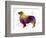 Australian Shepherd in Watercolor-paulrommer-Framed Art Print