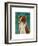 Australian Shepherd (Red)-John W^ Golden-Framed Art Print