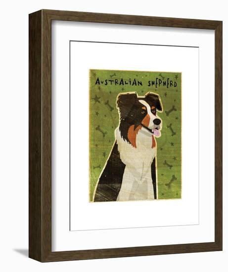 Australian Shepherd-John W^ Golden-Framed Art Print