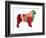 Australian Sheppard-NaxArt-Framed Art Print