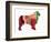 Australian Sheppard-NaxArt-Framed Art Print