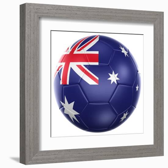 Australian Soccer Ball-zentilia-Framed Art Print