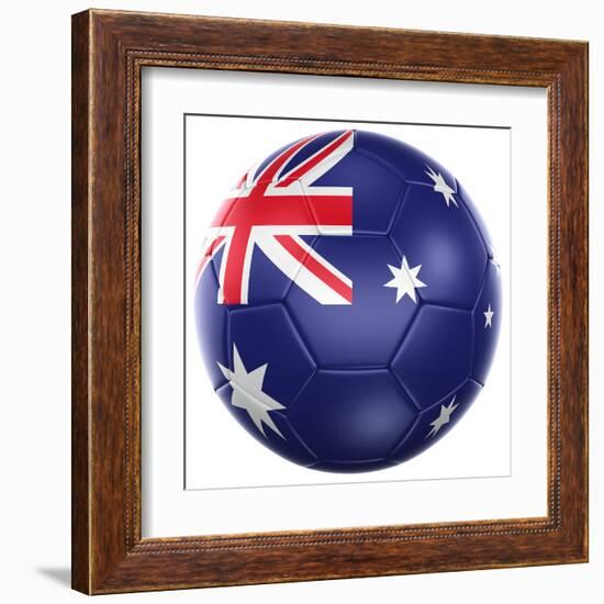 Australian Soccer Ball-zentilia-Framed Art Print