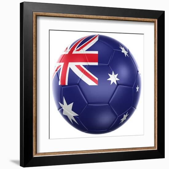 Australian Soccer Ball-zentilia-Framed Art Print