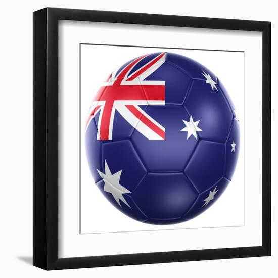 Australian Soccer Ball-zentilia-Framed Art Print