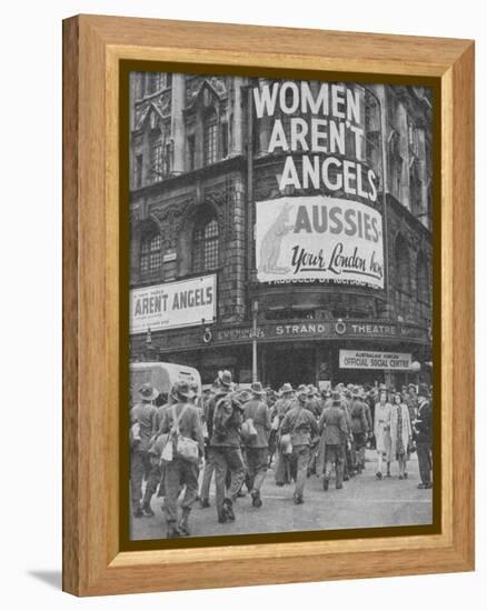 Australian soldiers on a few days leave in London, 1940, (1940)-null-Framed Premier Image Canvas