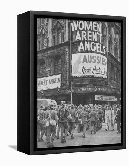 Australian soldiers on a few days leave in London, 1940, (1940)-null-Framed Premier Image Canvas