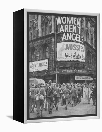 Australian soldiers on a few days leave in London, 1940, (1940)-null-Framed Premier Image Canvas