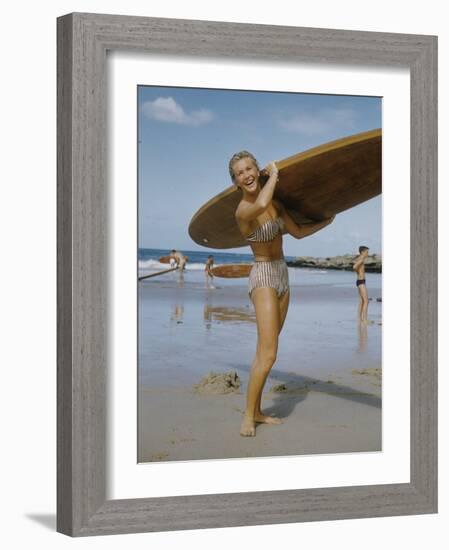 Australian Surfer Girl-John Dominis-Framed Photographic Print