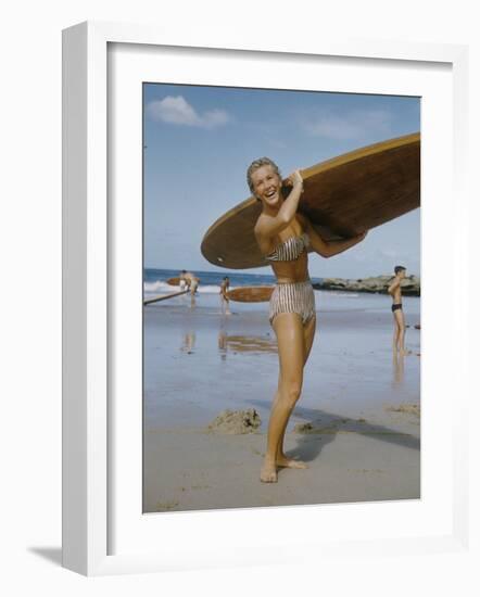 Australian Surfer Girl-John Dominis-Framed Photographic Print