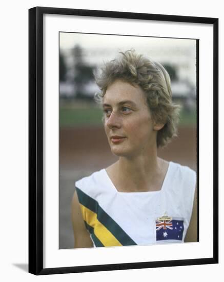 Australian Track Star Betty Cuthbert at Summer Olympics-null-Framed Premium Photographic Print