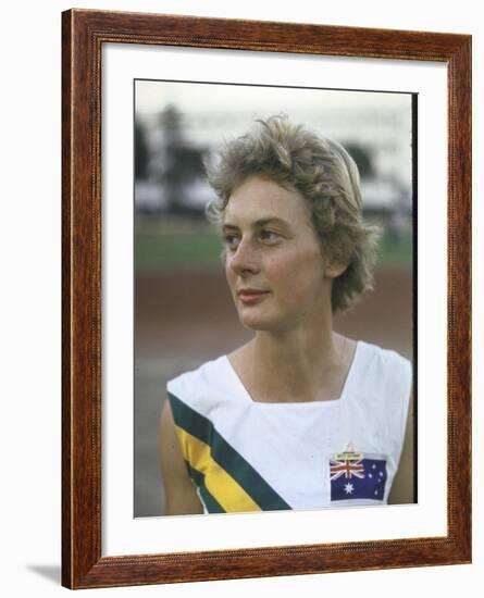 Australian Track Star Betty Cuthbert at Summer Olympics-null-Framed Premium Photographic Print