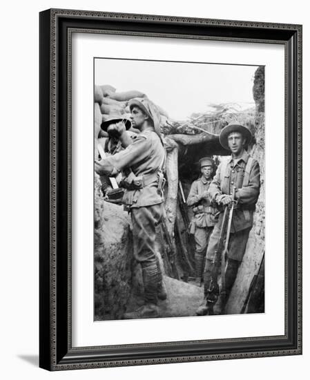 Australian Troops in the Turkish Lone Pine Trenches, 1915-null-Framed Photographic Print