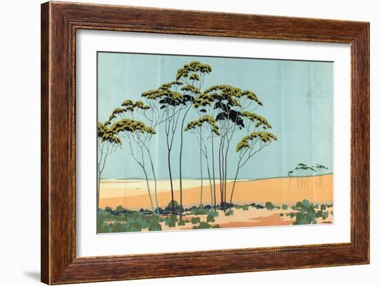 Australian Wheat, from the Series 'Australia's Wealth of Wheat and Wool'-Archibald Bertram Webb-Framed Giclee Print