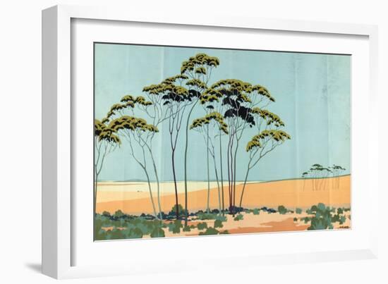 Australian Wheat, from the Series 'Australia's Wealth of Wheat and Wool'-Archibald Bertram Webb-Framed Giclee Print