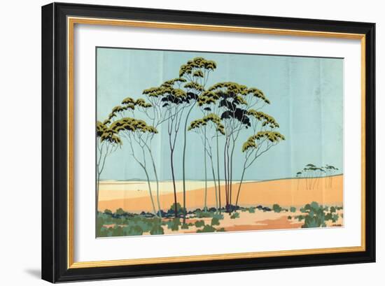 Australian Wheat, from the Series 'Australia's Wealth of Wheat and Wool'-Archibald Bertram Webb-Framed Giclee Print