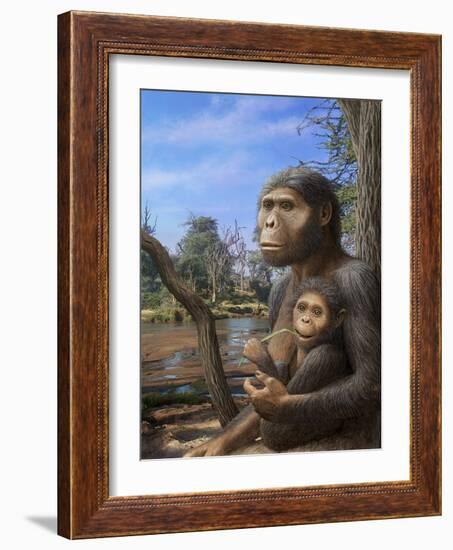 Australopithecus Afarensis, Artwork-Mauricio Anton-Framed Photographic Print