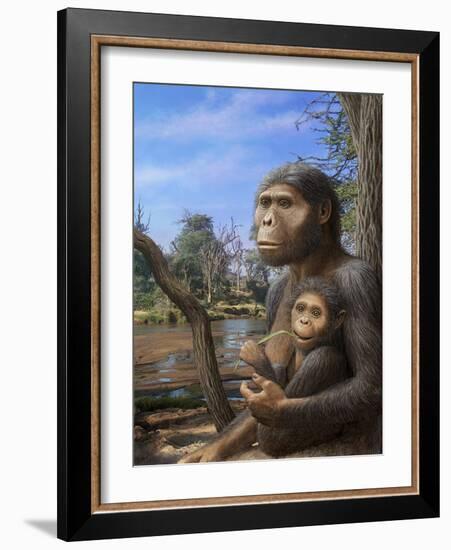 Australopithecus Afarensis, Artwork-Mauricio Anton-Framed Photographic Print