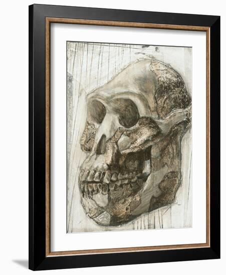 Australopithecus Afarensis Skull-Kennis and Kennis-Framed Photographic Print