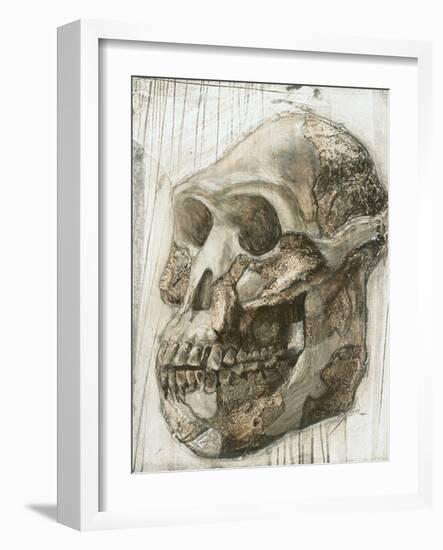 Australopithecus Afarensis Skull-Kennis and Kennis-Framed Photographic Print