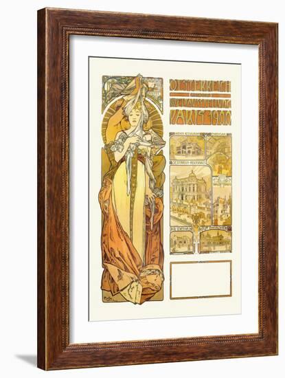 Austria: 1900-Alphonse Mucha-Framed Art Print