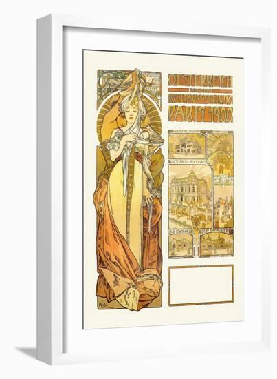 Austria: 1900-Alphonse Mucha-Framed Art Print