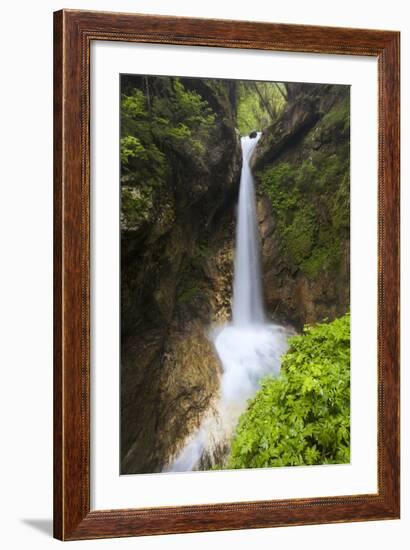 Austria, Carinthia, Ragga-Gorge, Waterfall, Rocks-Rainer Mirau-Framed Photographic Print