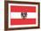 Austria Country Flag - Letterpress-Lantern Press-Framed Art Print