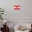 Austria Country Flag - Letterpress-Lantern Press-Mounted Art Print displayed on a wall