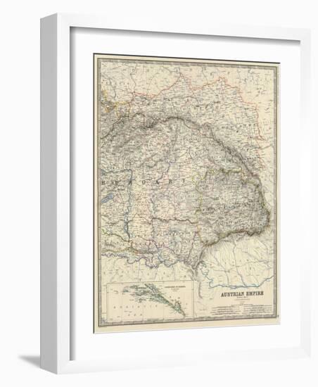 Austria East, c.1861-Alexander Keith Johnston-Framed Art Print