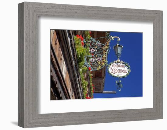 Austria, Ellmau, Pub Sign-Ludwig Mallaun-Framed Photographic Print