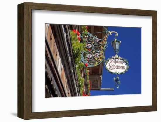 Austria, Ellmau, Pub Sign-Ludwig Mallaun-Framed Photographic Print